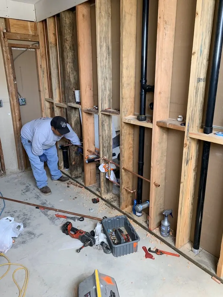 Commercial rough-in plumbing for Water Heater Replacement in Six Forks